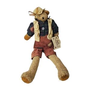 Teddy Tompkins Decorative Vintage Bear Timothy Fisherman 23" Country Primitive